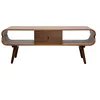Image de Miliboo Meuble TV Vintage en Bois foncé avec rangements L132 cm TAKLA