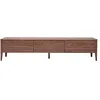 Image de Miliboo Meuble TV Bois foncé Noyer 3 tiroirs L180 cm BENJA