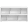 Image de Miliboo Bibliothèque Basse Finition Bois Blanc L140 cm Epure