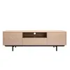 Image de Miliboo Meuble TV Finition Bois chêne avec Niche Ouverte L160 cm Manny
