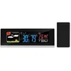 Image de FISHTEC - Station météo Panorama, LCD couleur 16,5x4,5 cm, radio-pilotée DCF77, capteur 60m, -25/+50°C, USB 5V, ABS, 21,6x7,5x3 cm, maison/bureau