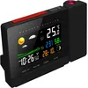 Image de FISHTEC - Station météo multifonction avec écran couleur, capteur extérieur sans fil, prévisions illustrées, réveil snooze 5-10 min, projection mur/plafond, radio-pilotée heure automatique