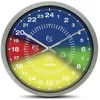 Image de Fishtec - Horloge Murale Design Moderne 24 Heures - Ultra Précise Lecture Facile : Cadran des Minutes - Convient pour la Cuisine, Bureau, Salon, Chambre (Multicolor)
