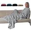 Image de Vivezen - Couverture polaire plaid intégral avec manches et poche - Taille adulte - Plusieurs coloris