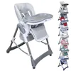 Image de Monsieur Bébé - Chaise haute enfant pliable, réglable hauteur, dossier et tablette - Plusieurs coloris