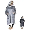 Image de Vivezen - Sweat à capuche et poches, plaid polaire, couverture, pull - Sherpa et Flanelle - Adulte - Plusieurs coloris