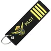 Image de CLJ - Porte-clés - PILOT - Pilote de ligne - Aviation - noir et jaune - Sécurité aviation - Urgence