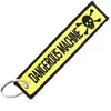 Image de CLJ - Porte-clés - DANGEROUS MACHINE - Jaune et Noir - Métiers - Urgence