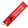 Image de CLJ - Porte-clés - LOUD PIPES - Rouge et blanc - Voyage - Urgence