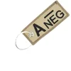 Image de CLJ - Porte-clés - RESUS - GROUPE SANGUIN : A- A Négatif - Marron militaire Aneg - Voyage - Urgence