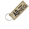 Image de CLJ - Porte-clés - RESUS - GROUPE SANGUIN : AB- AB Négatif - Marron militaire ABneg - Voyage - Urgence