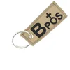 Image de CLJ - Porte-clés - RESUS - GROUPE SANGUIN : B+ B Positif - Marron militaire Bpos - Voyage - Urgence