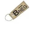 Image de CLJ - Porte-clés - RESUS - GROUPE SANGUIN : B- B Négatif - Marron militaire Bneg - Voyage - Urgence