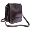Image de Tony & Paul. Besace. MIRCO, Cuir. Cuir marron foncé - Uni - FABRIQUE EN ITALIE.