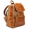 Image de Tony & Paul. Sac à dos. BRITTANY, Cuir. Cuir marron clair - Uni - FABRIQUE EN ITALIE.