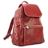 Image de Tony & Paul. Sac à dos. BRITTANY, Cuir. Cuir marron-rouge - Uni - FABRIQUE EN ITALIE.