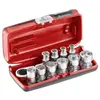 Image de Coffret douilles 1/4'' hexagonales 6 pans métriques Facom, 11 pièces