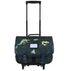 Image de Tann's - Cartable à roulettes 41cm Les Fantaisies Timothée kaki - Broderies dinosaures - Cartable trolley garçon 2 soufflets - CE2 CM1 CM2