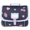 Image de Tann's - Cartable 38cm Les Fantaisies Juliette Bleu - Patchs brodés - Cartable Scolaire Fille 2 Soufflets - CP CE1 CE2