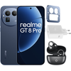 Image de Pack smartphone Realme GT8 Pro 512 Go Bleu + kit déco + chargeur + écouteurs Buds Clip REAL ME