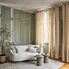 Image de Madura - Rideau Aubin Décoration pour Maison Salon Chambre - Tamisant Lin épais 100% Sable 145x275 cm