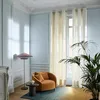 Image de Madura - Rideau Aubin Décoration pour Maison Salon Chambre - Tamisant Lin épais 100% Blanc Naturel 350x275 cm