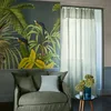 Image de Madura - Rideau Carlina Décoration pour Maison Salon Chambre - Tamisant Lin 100% lavé légèrement froissé Tilleul et Bourdon Noir 150x280 cm