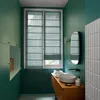 Image de MADURA - Store Bateau Carlina Décoration pour Maison Salon Chambre Canapé - Idée Cadeau Lin lavé légèrement froissé Vert de Gris et Bourdon Noir 45x220 cm