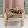 Image de Madura - Rideau Carlina Décoration pour Maison Salon Chambre - Tamisant Lin 100% lavé légèrement froissé Rose poudré et Bourdon Noir 135x350 cm