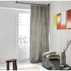 Image de Madura - Rideau Pietro Décoration pour Maison Salon Chambre - Tamisant Texture Bouclette au Motif Micro Damier Ivoire et Noir 136x350 cm
