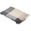 Image de MADURA - Plaid Livia Décoration pour Maison Salon Chambre Canapé - Idée Cadeau en Coton et Acrylique à Carreaux Gris 180x280 cm