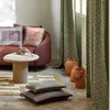 Image de Madura - Rideau Castin Décoration pour Maison Salon Chambre - Tamisant Jacquard Bicolore à Carreaux Naturel et Olive 145x280 cm