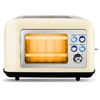 Image de Kitchencook - Grille Pain Double Fente Avec Vitre beige - 28.5x19x18 cm OS