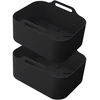 Image de NUFRY - 2 Paniers de cuisson en silicone Silipot noirs - 21.5x14.5x7 cm OS
