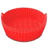 Image de Kitchencook SILIROUND2 RED   2 Moules Ronds en Silicone pour Air Fryer, 20x20x6,6 cm, Antiadhésifs, Réutilisables, Sans BPA, Compatibles Four, Micro-ondes, Lave-vaisselle, Rouge