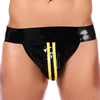 Image de XRUB Latex Jockstrap en latex XRUB avec Zip Noir-Jaune