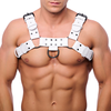 Image de The Red Harness Harnais en cuir BULLDOG Blanc