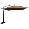 Image de CONCEPT USINE | Parasol LED Déporté Inclinable 3x3m | SOLENZARA Néon Chocolat | Energie Solaire | Manivelle Anti-Retour | Toile Polyester | Structure Aluminium | Waterproof, Résistant, Jardin, Piscine