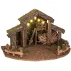 Image de Feerie Christmas Crèche Traditionnelle de Noël Vide - LED - 38 x 22 cm