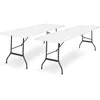 Image de IDMarket - Lot de 2 Tables Pliantes Portables 180 CM pour Camping ou réception