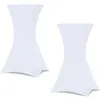 Image de IDMarket - Lot de 2 Housses Blanches pour Table Haute Pliante 105 CM