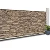 Image de IDMarket - Brise Vue occultant 1,5 x 10 M Motif Pierre Marron 160 GR/m²