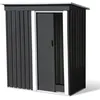 Image de IDMarket - Abri de Jardin 1,3 m² Gris en Acier galvanisé