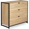 Image de IDMarket - Commode 3 tiroirs Detroit 80 cm Design Industriel