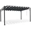 Image de IDMarket - Pergola Lames orientables 3x4 M Gris Anthracite