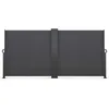 Image de IDMarket - Paravent extérieur rétractable Double 160 x 800 CM Gris Anthracite Store latéral