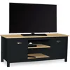 Image de IDMarket - Meuble TV 113 cm Campagne ISIS Bois et Noir