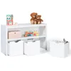Image de IDMarket - Meuble de Rangement Enfant Mana en Bois Blanc 3 tiroirs Cubes sur roulettes