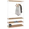Image de IDMarket - Dressing penderie DETROIT large L.100 cm bois et métal blanc
