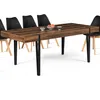 Image de IDMarket - Table à Manger Rectangle Austria 200 cm Bois Pied épingle